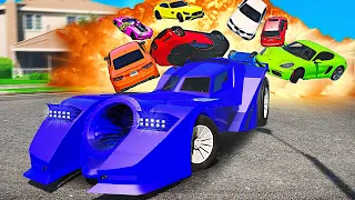 БЭТМОБИЛЬ ПРОТИВ 100 МАШИН НА RADMIR GTA 5 RP! РАКЕТНЫЙ ДВИГАТЕЛЬ СНЁС ВСЕ ТАЧКИ в ГТА 5!