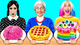 Wednesday vs おばあちゃんの料理チャレンジ | 簡単な秘密のハックとガジェット Fun Teen