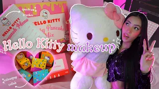 doing a hello kitty makeup asmr ♡ colourpop x hello kitty & spectrum brushes unboxing | Barbie Jasha