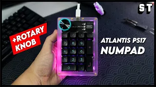 Numpad with a KNOB! Atlantis PS17 Acrylic Hotswap RGB Numpad Build | Samuel Tan