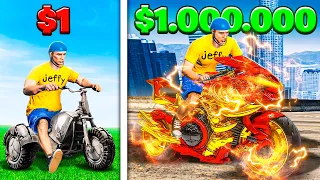 Jeffy Upgrades $1 To $1,000,000 BIKE in GTA 5!