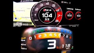 Mclaren 600 LT v Audi RS5 Acceleration Sound 0-100 & 0-200 km/h