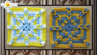 Jacob's Ladder Granny Square - Granny's Magical Cupboard 2024 Calendar Blanket - March