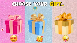 𝐂𝐡𝐨𝐨𝐬𝐞 𝐘𝐨𝐮𝐫 𝐆𝐢𝐟𝐭 || 🎁 𝐏𝐢𝐧𝐤 , 𝐁𝐥𝐮 , 𝐆𝐨𝐥𝐝 #quiz #giftchallenge  #pickonequiz #giftbox #mystery #uquiz