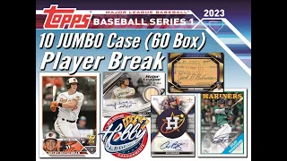 CASE #1 of 10   -   2023 Topps SERIES 1 JUMBO 10 Case (60 Box) PLAYER Break eBay 03/20/23