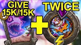 Eating 15k/15k Minions TWICE! | Hearthstone Battlegrounds