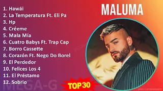 M a l u m a 2024 MIX Greatest Hits 1 HOUR ~ 2010s Music ~ Top Urbano, Reggaeton, Latin, Latin Po...