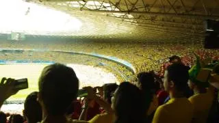 Brazilians singing national anthem - Brazil vs. Chile (World Cup 2014)