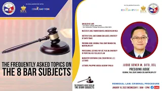 Criminal Procedure | The Frequently Asked Topics on the 8 Bar Subjects