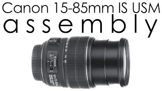 Canon 15-85mm f/3.5-5.6 EF-S IS USM assembly after replacing the aperture flex cable