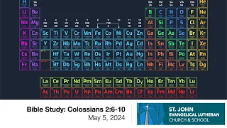 Bible Study: Colossians 2:6-10 — May 5, 2024