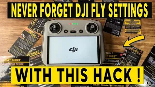 DJI FLY SETTINGS Cheat Sheets - BEST SETTINGS TO USE - DJI Mini 3 Pro / DJI Mavic 3 / DJI Avata