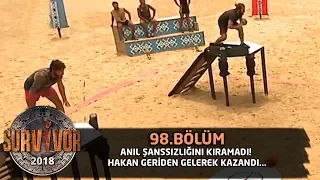 Survivor 2018  | 98. Bölüm | Anıl Şanssızlığını Kıramadı! Hakan Geriden Gelerek Kazandı