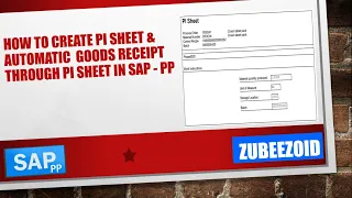 PI Sheet in SAP PP