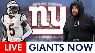 LIVE NY Giants Rumors, News: 2 Round Mock Draft + Top Free Agent Targets Ft. Tee Higgins