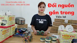 Bộ đổi nguồn 220V sang 110V gắn trong nhỏ gọn