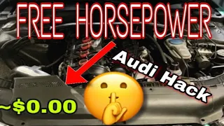(Audi) Free Horsepower Secretes Hack | Squeezing Every Bit You Can 1.8/2.0T Tfsi/Fsi A5/A4/S3/A3..