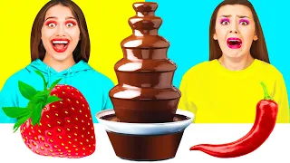 Шоколадный Фонтан Челлендж | Смешные ситуации с едой c Ideas 4 Fun Challenge