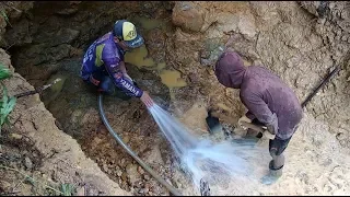 the process of taking gold in the soil