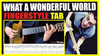 What a Wonderful World | Guitar TAB | Fingerstyle | Tutorial