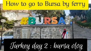 Turkey day 2 Istanbul to bursa by ferry | CHEAPEST & QUICKEST WAY | Turkey Old Ottoman Capital#bursa