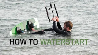 How to waterstart kitesurfing