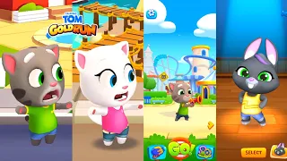 Talking Tom Gold Run Tom, Angela vs Tom Blast Park vs Tom Gold Run 2 Becca Android iOS Gameplay