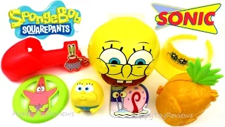 2016 SONIC DRIVE-IN SPONGEBOB SQUAREPANTS KIDS MEAL TOYS COMPLETE SET 7 WACKY PACK COLLECTION REVIEW