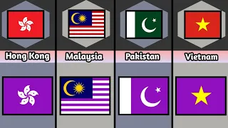 If Every Country Flag Colour Were Purple || Info Data