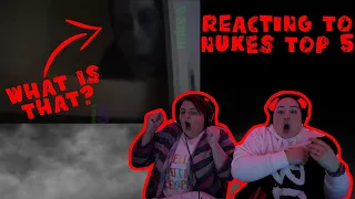 REACTING TO NUKES TOP 5 -  5 SCARY Ghost Videos For HORRIBLE NIGHTMARES (This was TRULY TERRIFYING)