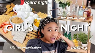 let's have a GIRL'S NIGHT IN | board night, home decor, kitchen organization & MORE