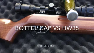 Weihrauch Hw35 cal.177 - Fantastic air rifle. Bottel cap vs HW 35 from 25m.