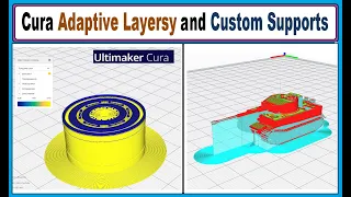 Custom  Supports аnd Cura Adaptive Layers  3Д Печать