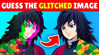 Guess the ANIME with the glitched image 🏴‍☠️🤔 | 40 challenges EASY to IMPOSSIBLE 🔥