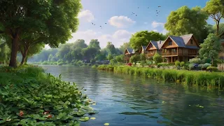 The sound of rivers & wild birds makes you relax & sleep easily, meditation, Relaxing River Sounds