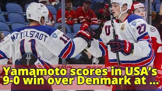 Yamamoto scores in USA’s 9-0 win over Denmark at World Juniors