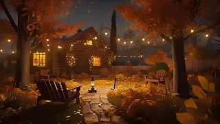 A Cozy Autumn Evening In Your Fall Backyard🍂 Fall Autumn Ambience With Nature Sounds