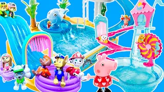 Best WATERSLIDES Pool Playsets Learning Videos For Kids PAW PATROL Peppa Pig Bluey Toys