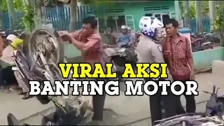 Tak Terima Ditilang Polantas, Pria Ini Banting Motor: Saya gak Punya Uang