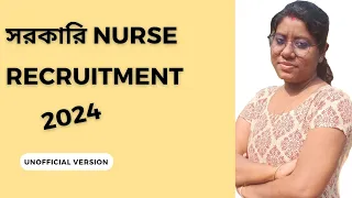 jobs after nursing / government jobs after nursing / wb health recruitment 2024 staff nurse / gnm