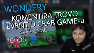 Wondery komentira Trovo Crab Game Event