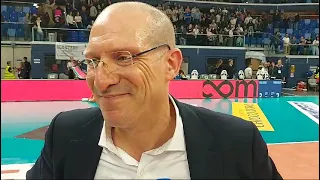 Coach Roberto Piazza dopo la vittoria in gara 2 di semifinale play off