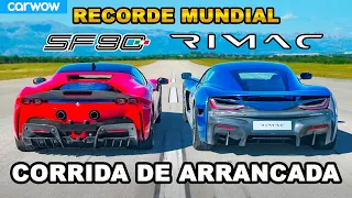 Ferrari SF90 vs Rimac Nevera: *RECORDE MUNDIAL* DE ARRANCADA!!!