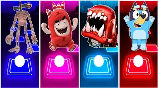 Siren Head 🆚 Oddbods Fuse 🆚 Train Eater 🆚 Bluey Bingo . 🎶 Who Is Best?