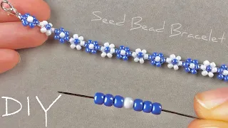 Beaded Daisy Bracelet: Seed Bead Daisy Chain Bracelet Tutorial