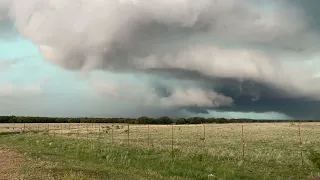 Rolling Clouds in Time-lapse of Texas Thunderstorm