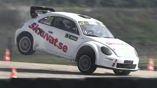 Volkswagen New Beetle Rallycross Supercar - Start Up, Anti-Lag, Jumps & More