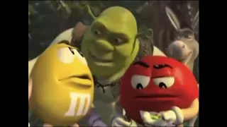 Shrek & Donkey hang out with Red & Yellow (M&M's)