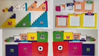 Making Numberblocks Square1-100  with Square with holes club and Step squad club from MathLink Cubes