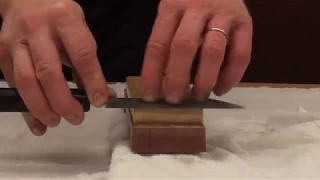 Knife sharpening: sharpening a single bevel knife